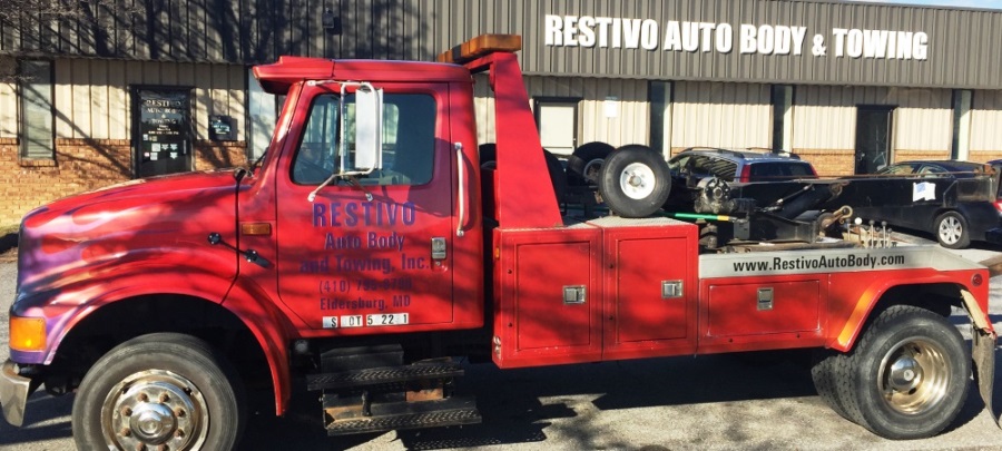 Restivo Auto Body Tow Truck Eldersburg Maryland